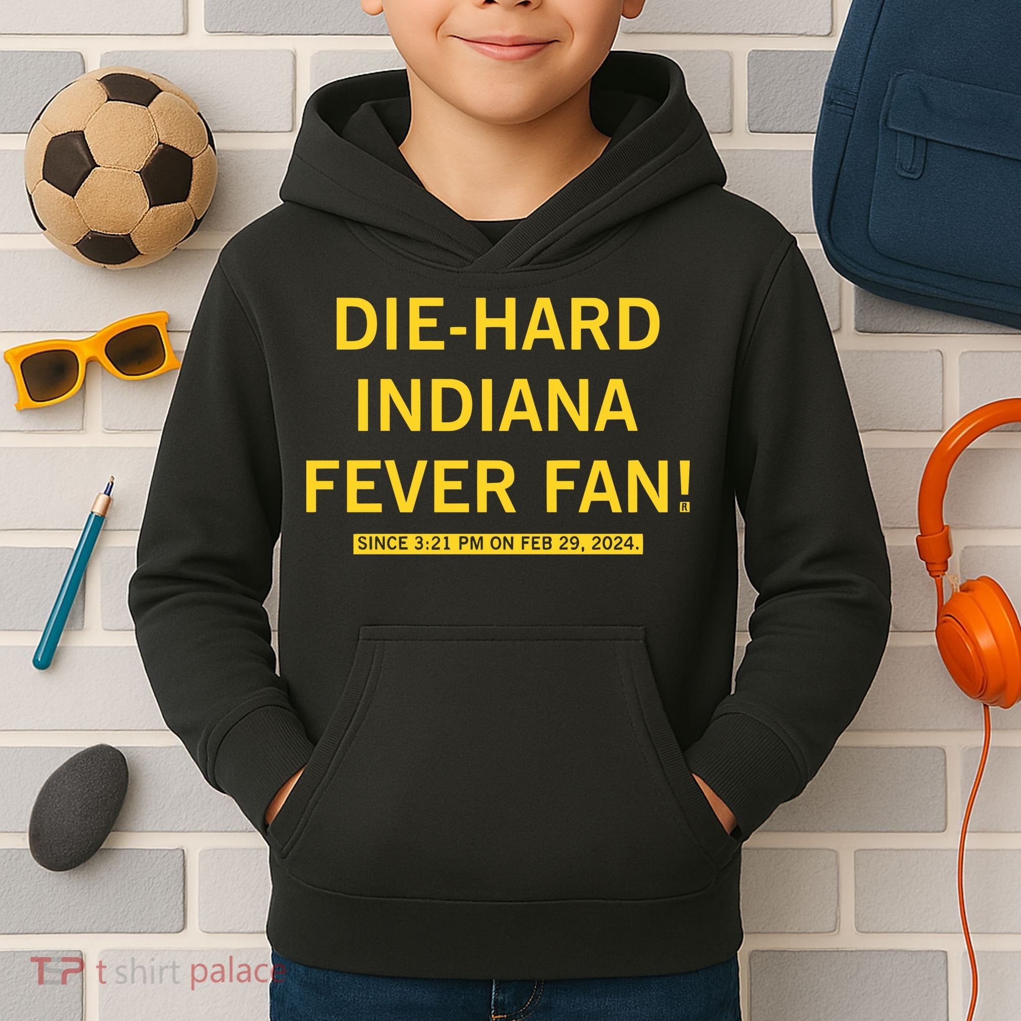 Diehard Indiana Fever Fan Kids Hoodie