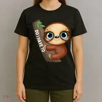 Do I Have To Funny Sloth T-Shirt thumb 4