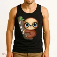 Do I Have To Funny Sloth Tank Top thumb 3