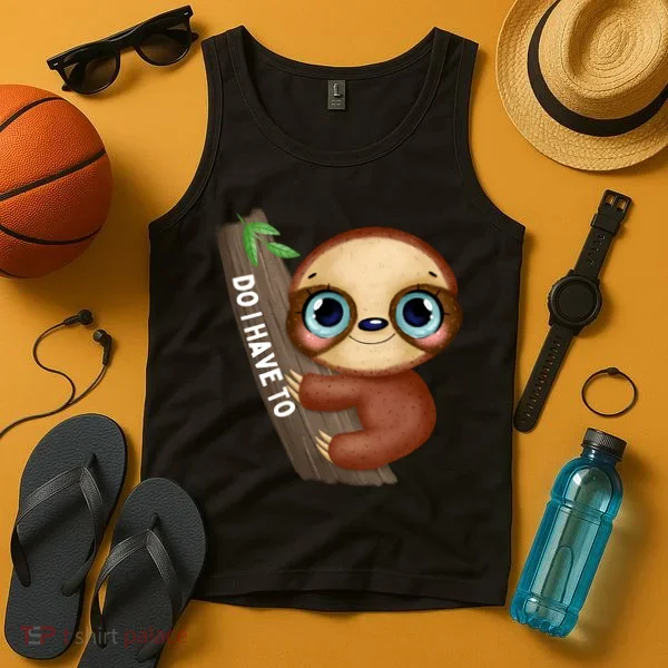 Do I Have To Funny Sloth Tank Top