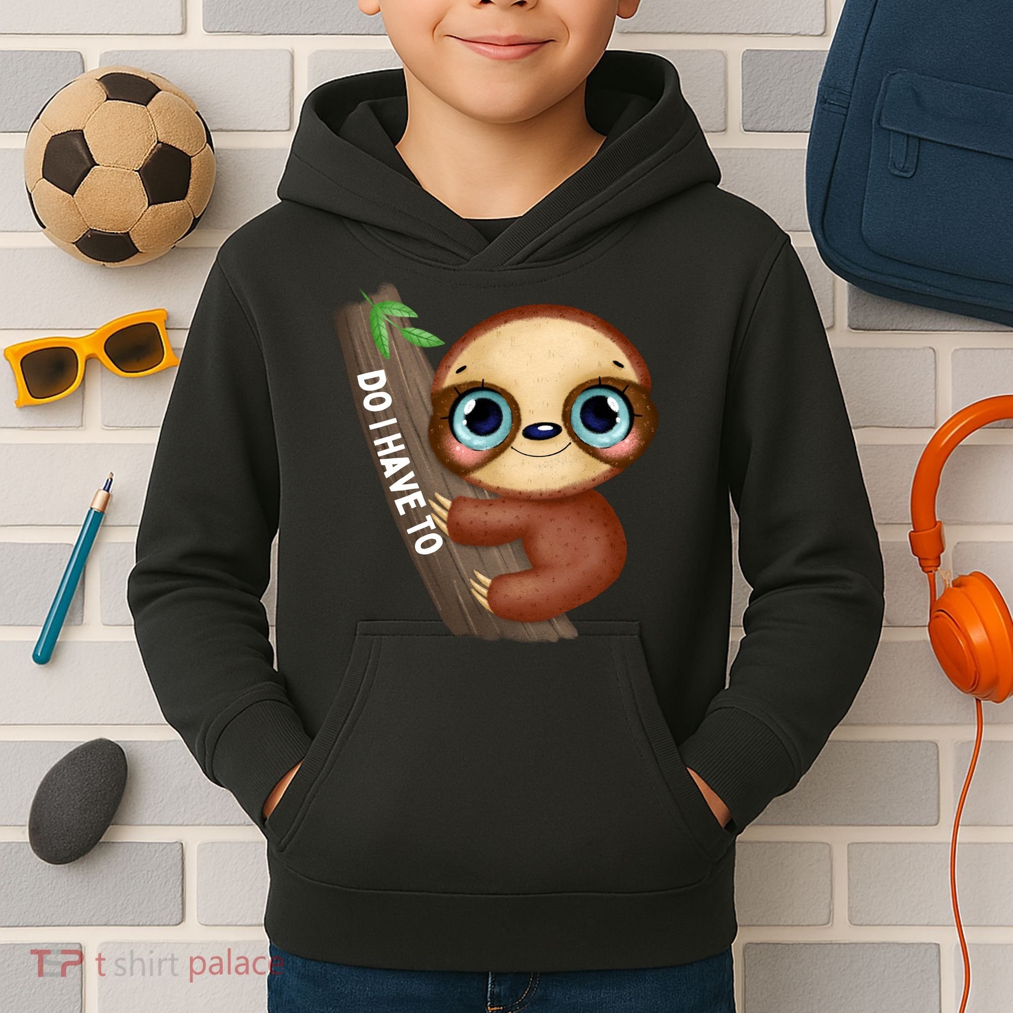 Do I Have To Funny Sloth Kids Hoodie
