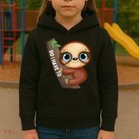 Do I Have To Funny Sloth Kids Hoodie thumb 3