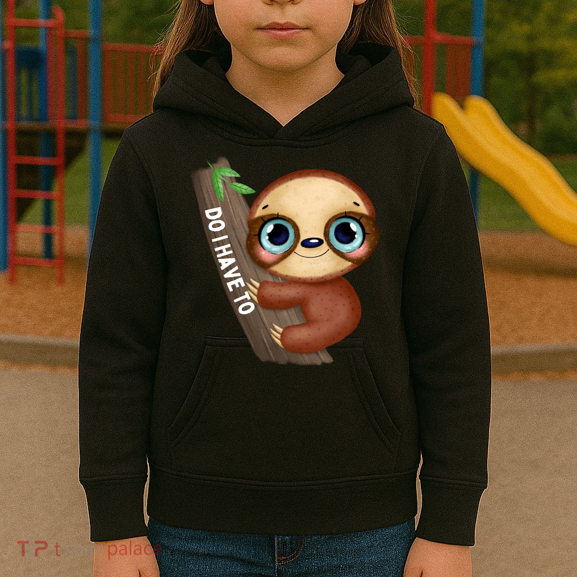 Do I Have To Funny Sloth Kids Hoodie