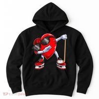 Dabbing Ice Hockey Heart Gift For Valentine's Day Men Boys Kids Gift Hoodie thumb 0