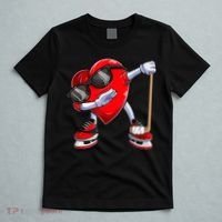 Dabbing Ice Hockey Heart Gift For Valentine's Day Men Boys Kids Gift T-Shirt thumb 5