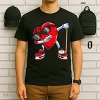 Dabbing Ice Hockey Heart Gift For Valentine's Day Men Boys Kids Gift T-Shirt thumb 6
