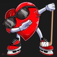 Dabbing Ice Hockey Heart Gift For Valentine's Day Men Boys Kids Gift Coaster thumb 2