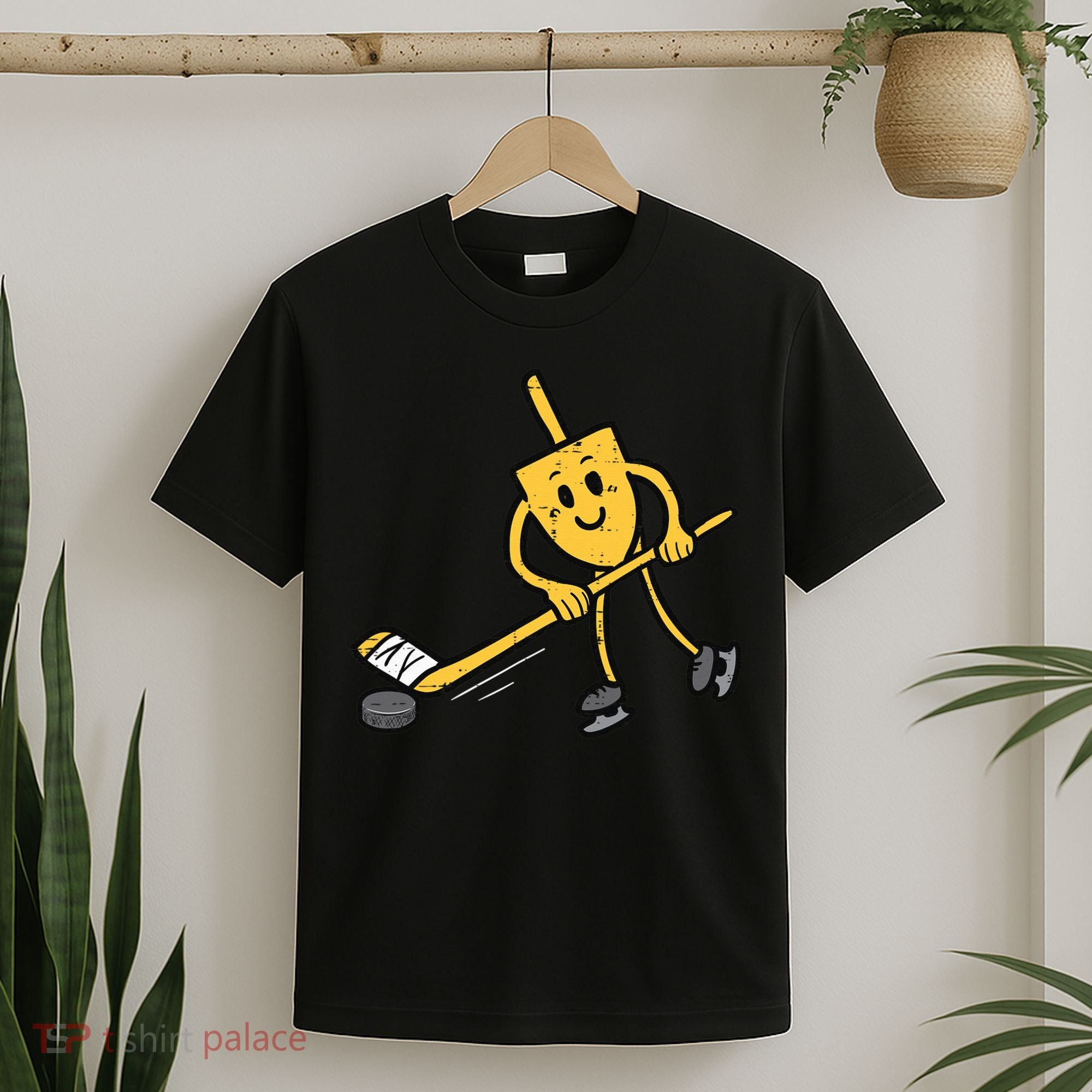 Dreidel Ice Hockey Hanukkah Chanukah Jewish T-Shirt