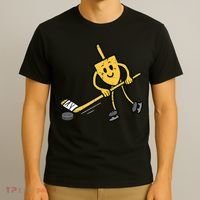 Dreidel Ice Hockey Hanukkah Chanukah Jewish T-Shirt thumb 3