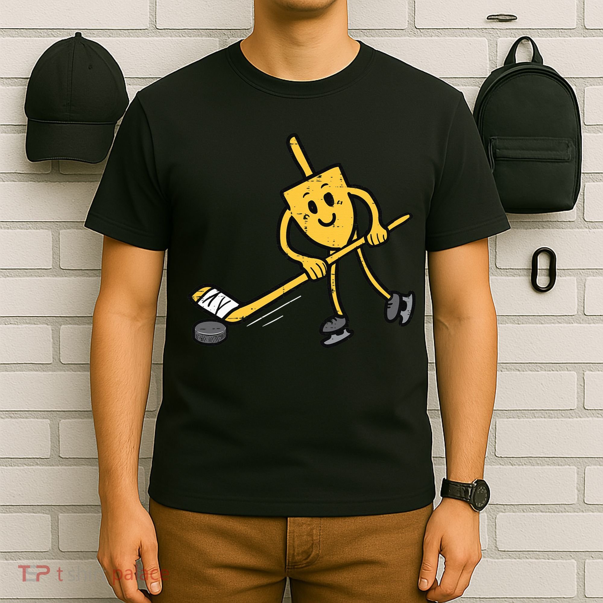 Dreidel Ice Hockey Hanukkah Chanukah Jewish T-Shirt