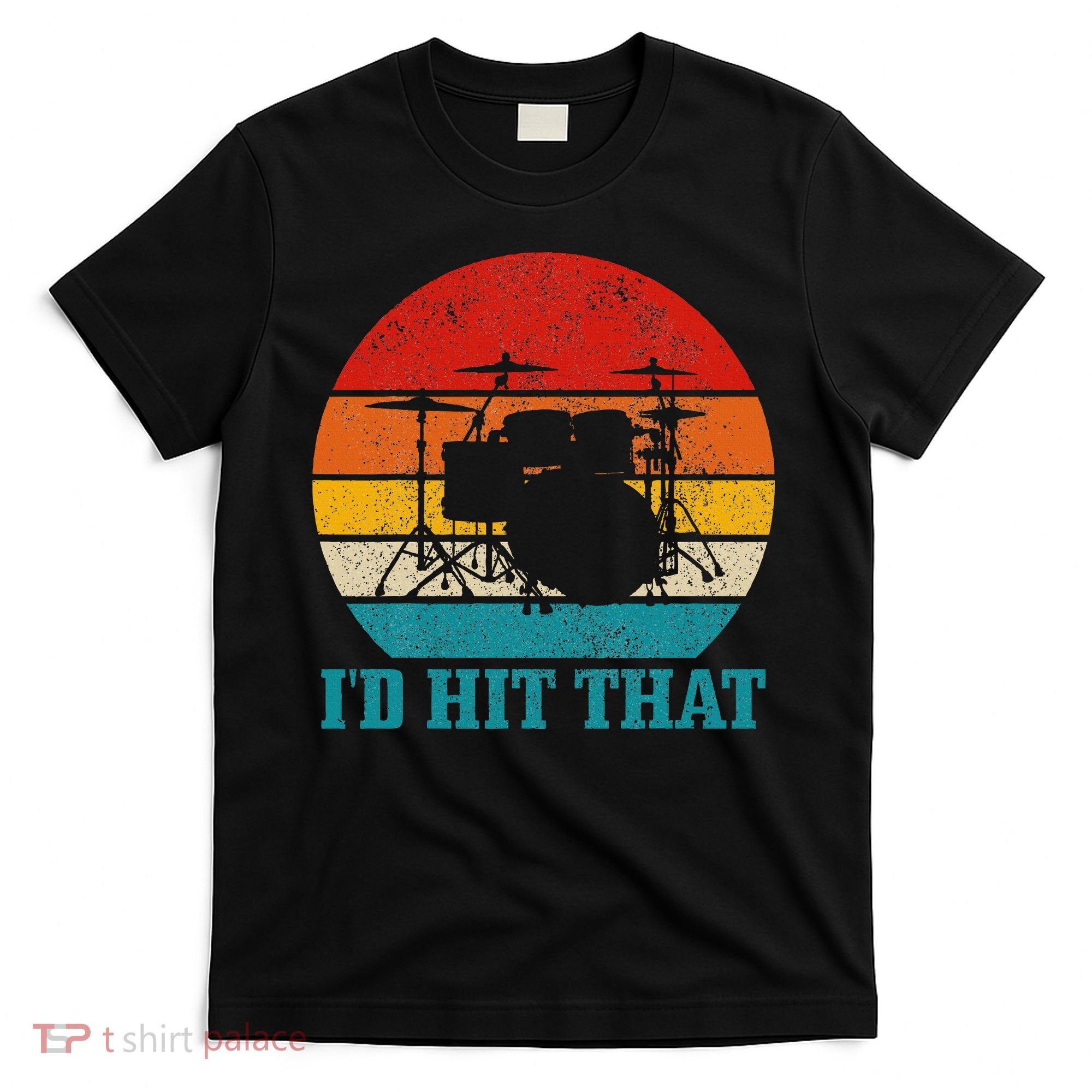 Drummer ID Hit That Funny Gift Drum Set Drumming Vintage T-Shirt