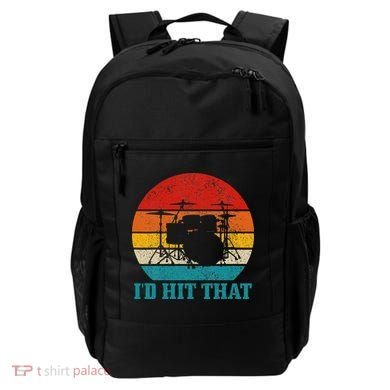 Drummer ID Hit That Funny Gift Drum Set Drumming Vintage Backpack