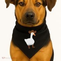 Duck In His Cowboy Hat Goose In Boots USA-Made Doggie Bandana thumb 1