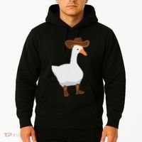 Duck In His Cowboy Hat Goose In Boots Hoodie thumb 2
