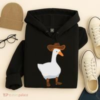 Duck In His Cowboy Hat Goose In Boots Hoodie thumb 4