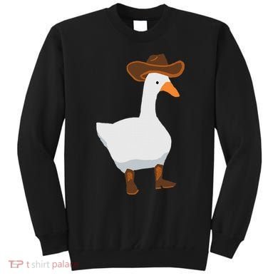 Duck In His Cowboy Hat Goose In Boots Sweatshirt