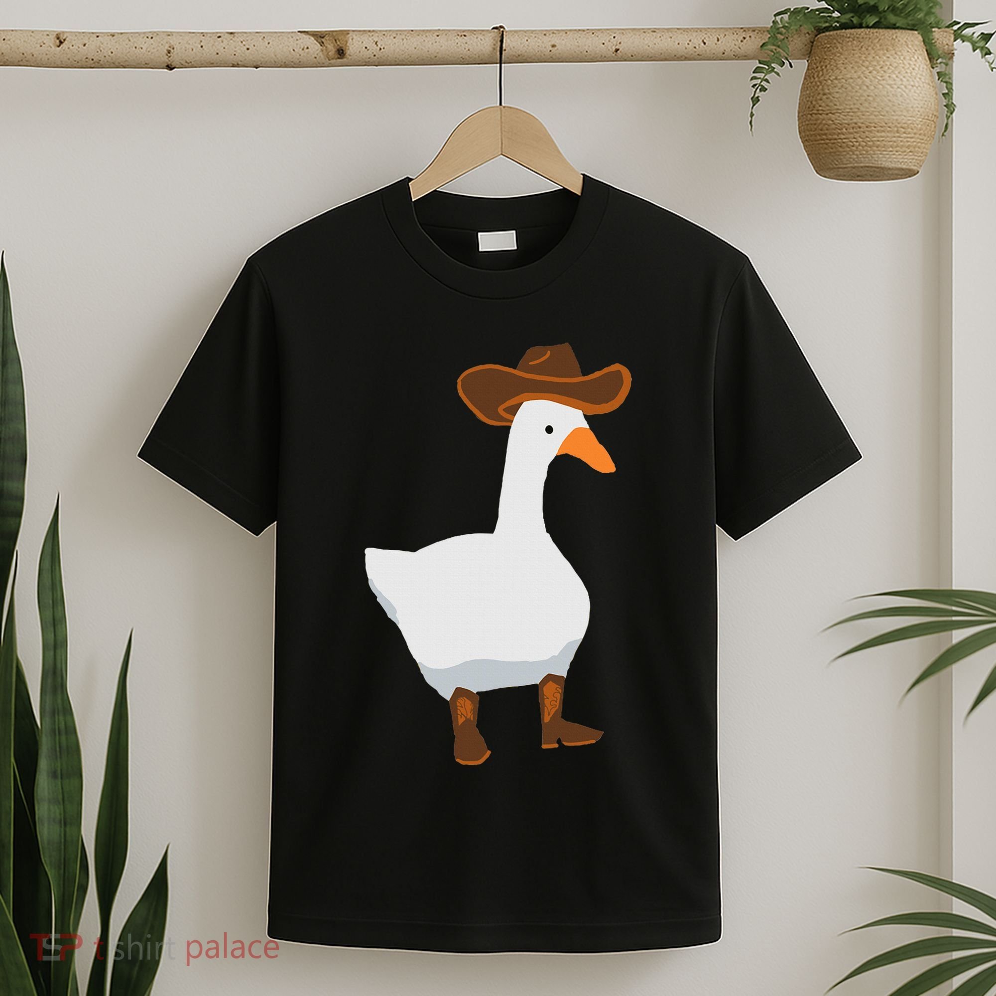 Duck In His Cowboy Hat Goose In Boots T-Shirt