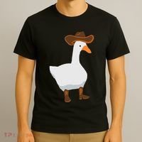 Duck In His Cowboy Hat Goose In Boots T-Shirt thumb 3