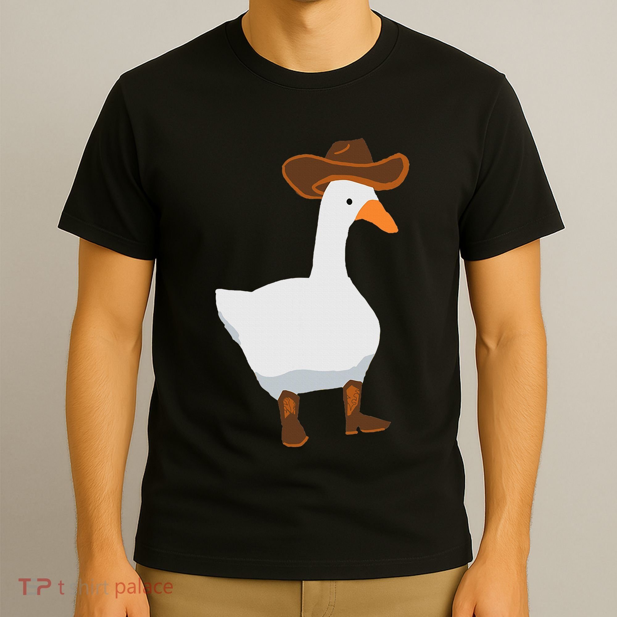 Duck In His Cowboy Hat Goose In Boots T-Shirt