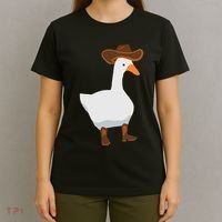 Duck In His Cowboy Hat Goose In Boots T-Shirt thumb 4