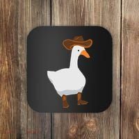 Duck In His Cowboy Hat Goose In Boots Coaster thumb 0