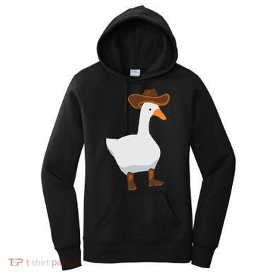 Duck In His Cowboy Hat Goose In Boots Women's Hoodie