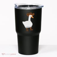 Duck In His Cowboy Hat Goose In Boots Tumbler thumb 0
