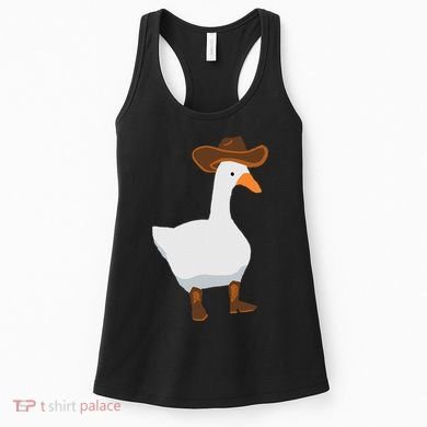 Duck In His Cowboy Hat Goose In Boots Women's Tank Top