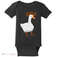 Duck In His Cowboy Hat Goose In Boots Baby Bodysuit thumb 0