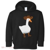 Duck In His Cowboy Hat Goose In Boots Toddler Hoodie thumb 0