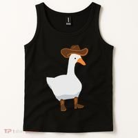 Duck In His Cowboy Hat Goose In Boots Tank Top thumb 2