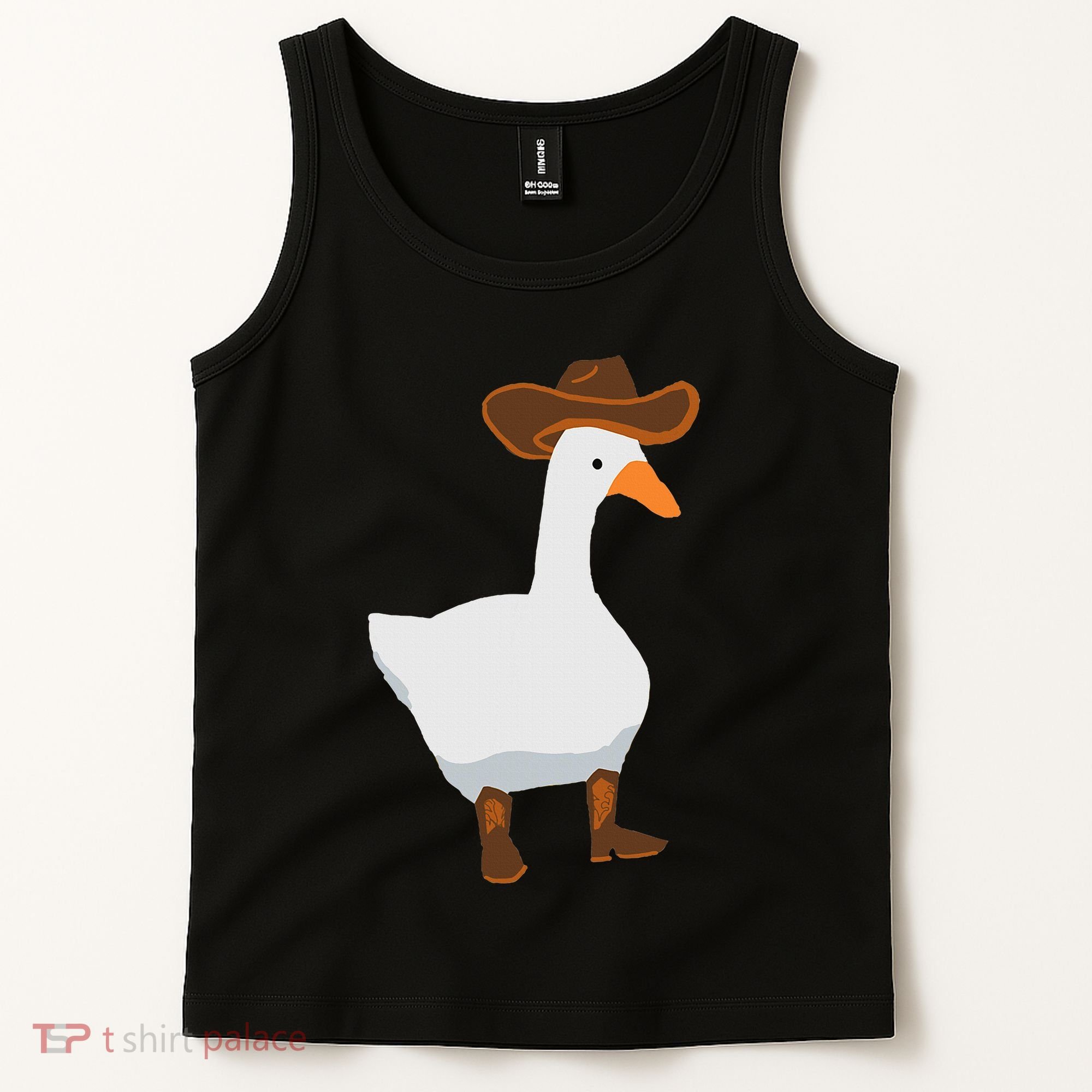 Duck In His Cowboy Hat Goose In Boots Tank Top