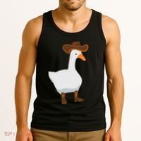 Duck In His Cowboy Hat Goose In Boots Tank Top thumb 3