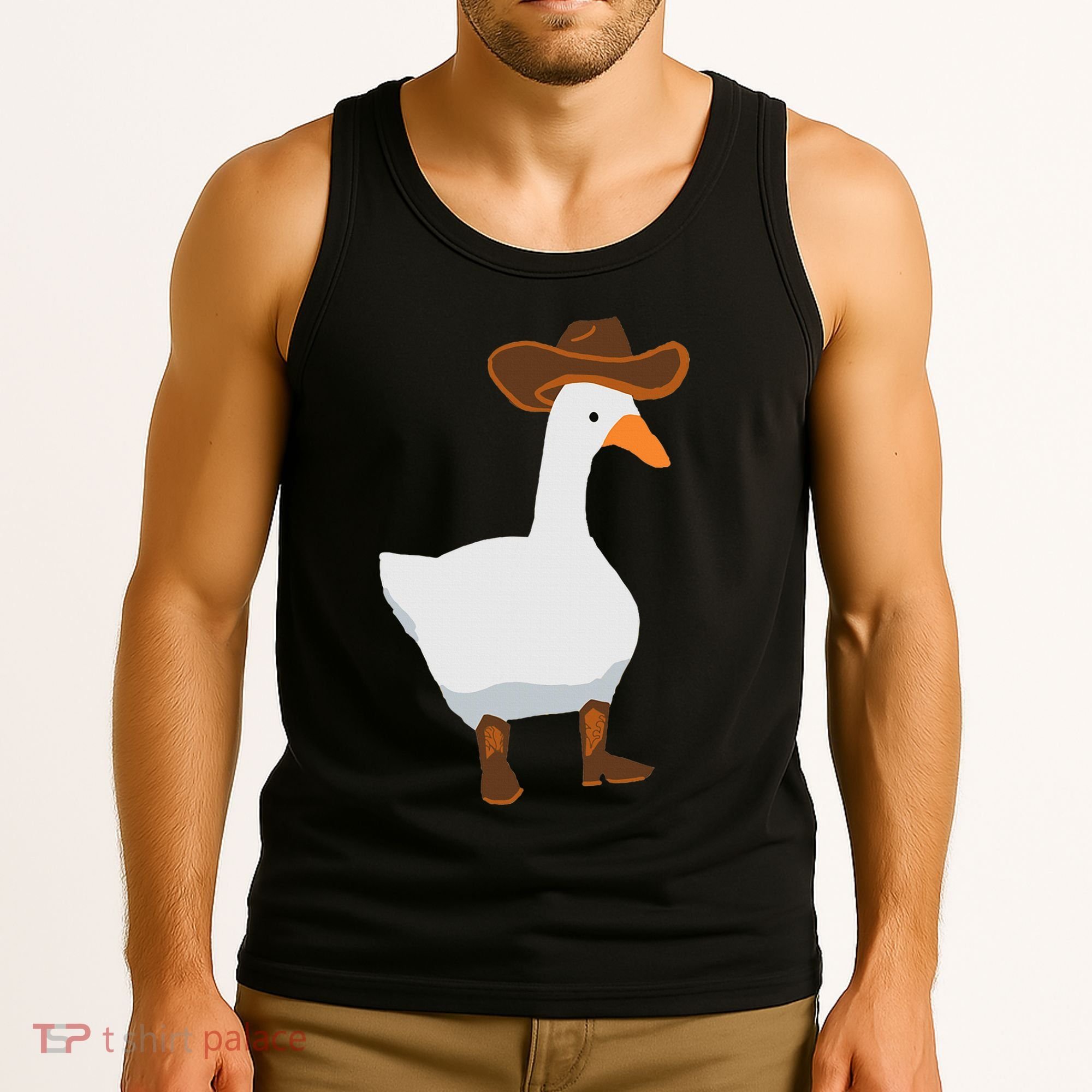 Duck In His Cowboy Hat Goose In Boots Tank Top