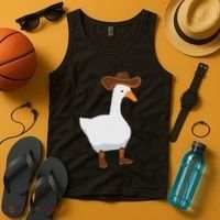 Duck In His Cowboy Hat Goose In Boots Tank Top thumb 4