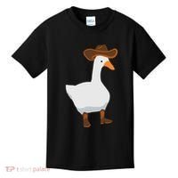 Duck In His Cowboy Hat Goose In Boots Kids T-Shirt thumb 0