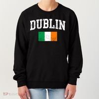 Dublin Ireland Irish Flag St Patrick's Day Men Women Kids Gift Women's Sweatshirt thumb 0