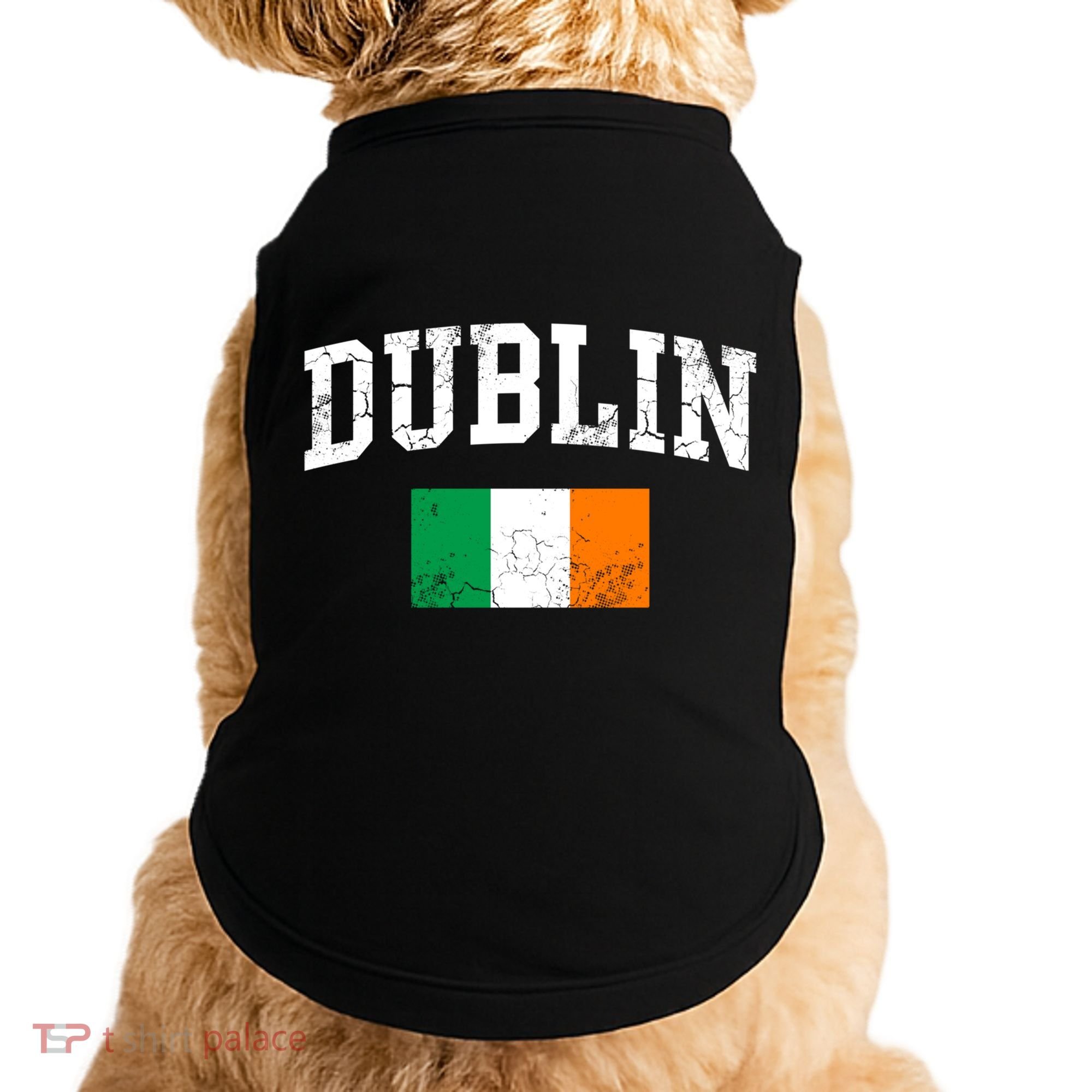 Dublin Ireland Irish Flag St Patrick's Day Men Women Kids Gift Doggie Tank