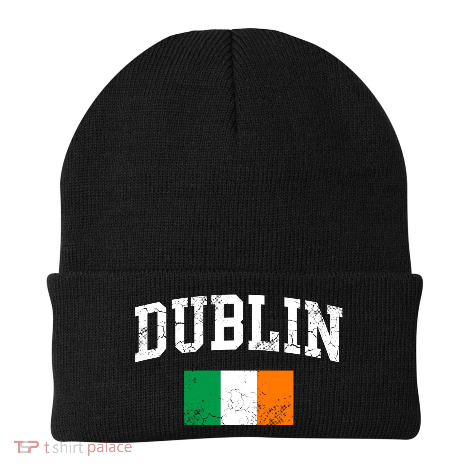 Dublin Ireland Irish Flag St Patrick's Day Men Women Kids Gift Beanie