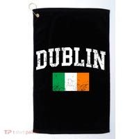 Dublin Ireland Irish Flag St Patrick's Day Men Women Kids Gift Golf Towel thumb 0