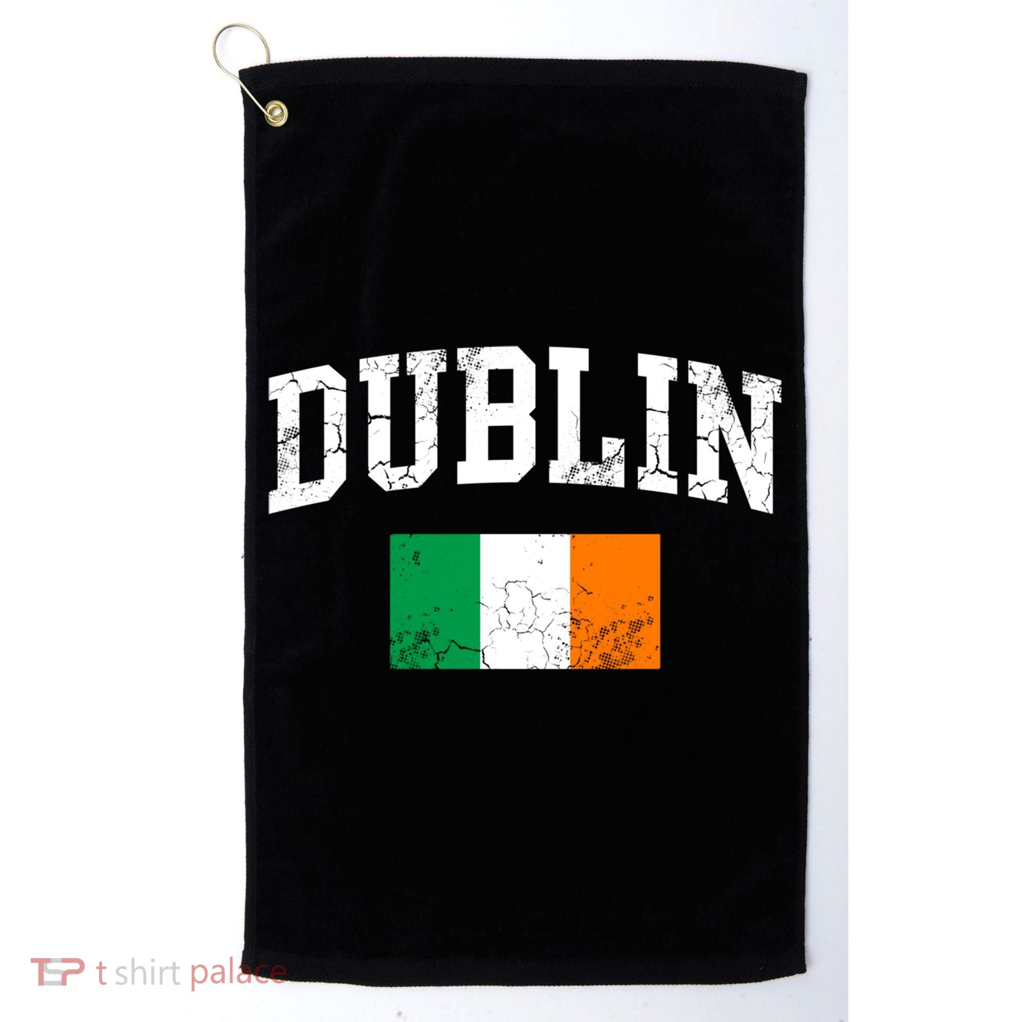 Dublin Ireland Irish Flag St Patrick's Day Men Women Kids Gift Golf Towel