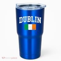 Dublin Ireland Irish Flag St Patrick's Day Men Women Kids Gift Tumbler thumb 0