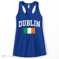 Dublin Ireland Irish Flag St Patrick's Day Men Women Kids Gift Women's Tank Top thumb 0