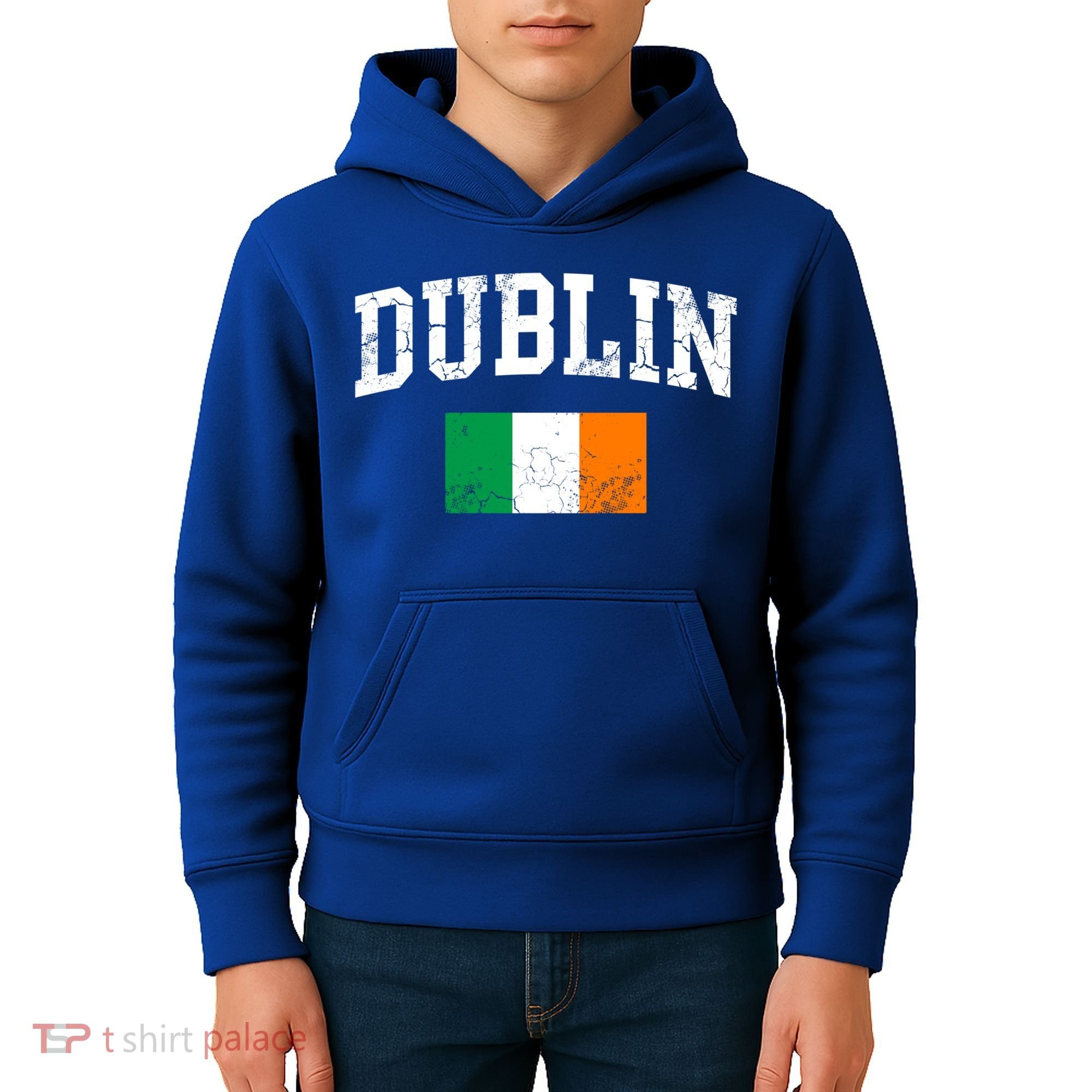 Dublin Ireland Irish Flag St Patrick's Day Men Women Kids Gift Kids Hoodie