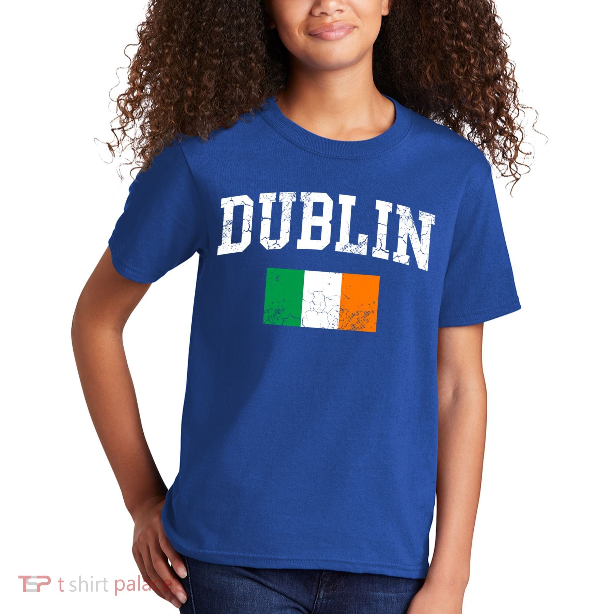 Dublin Ireland Irish Flag St Patrick's Day Men Women Kids Gift Kids T-Shirt
