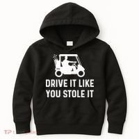 Drive It Like You Stole It  Funny Golf Cart Saying  Kids Hoodie thumb 0