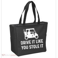 Drive It Like You Stole It  Funny Golf Cart Saying  Tote Bag thumb 2