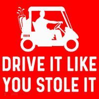 Drive It Like You Stole It  Funny Golf Cart Saying  Santa Hat thumb 1