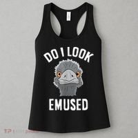 Do I Look Amused Funny Emu Animal Love Emus. Women's Tank Top thumb 3