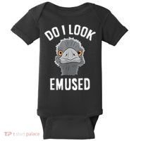 Do I Look Amused Funny Emu Animal Love Emus. Baby Bodysuit thumb 0